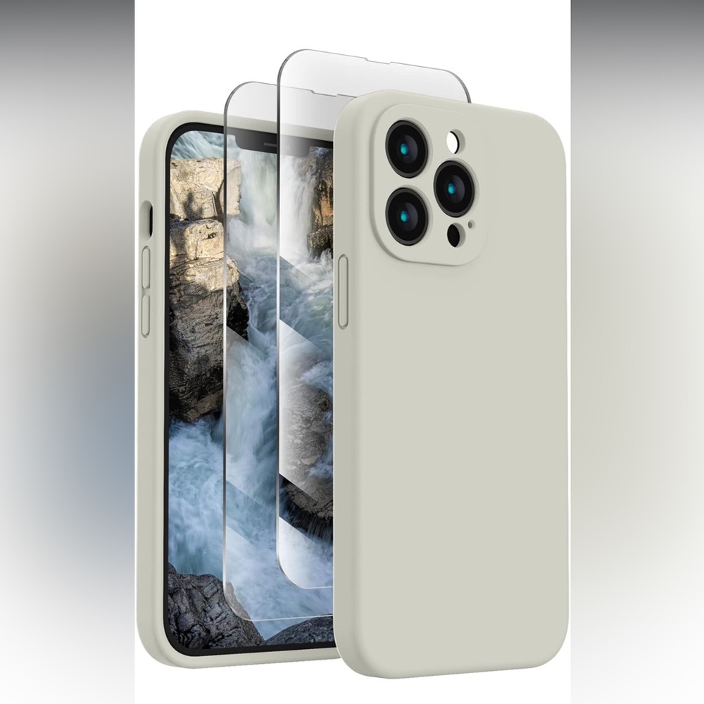 Premium Smartphone Case with Screen Protectors - stone iPhone 13 Pro 6.1inch